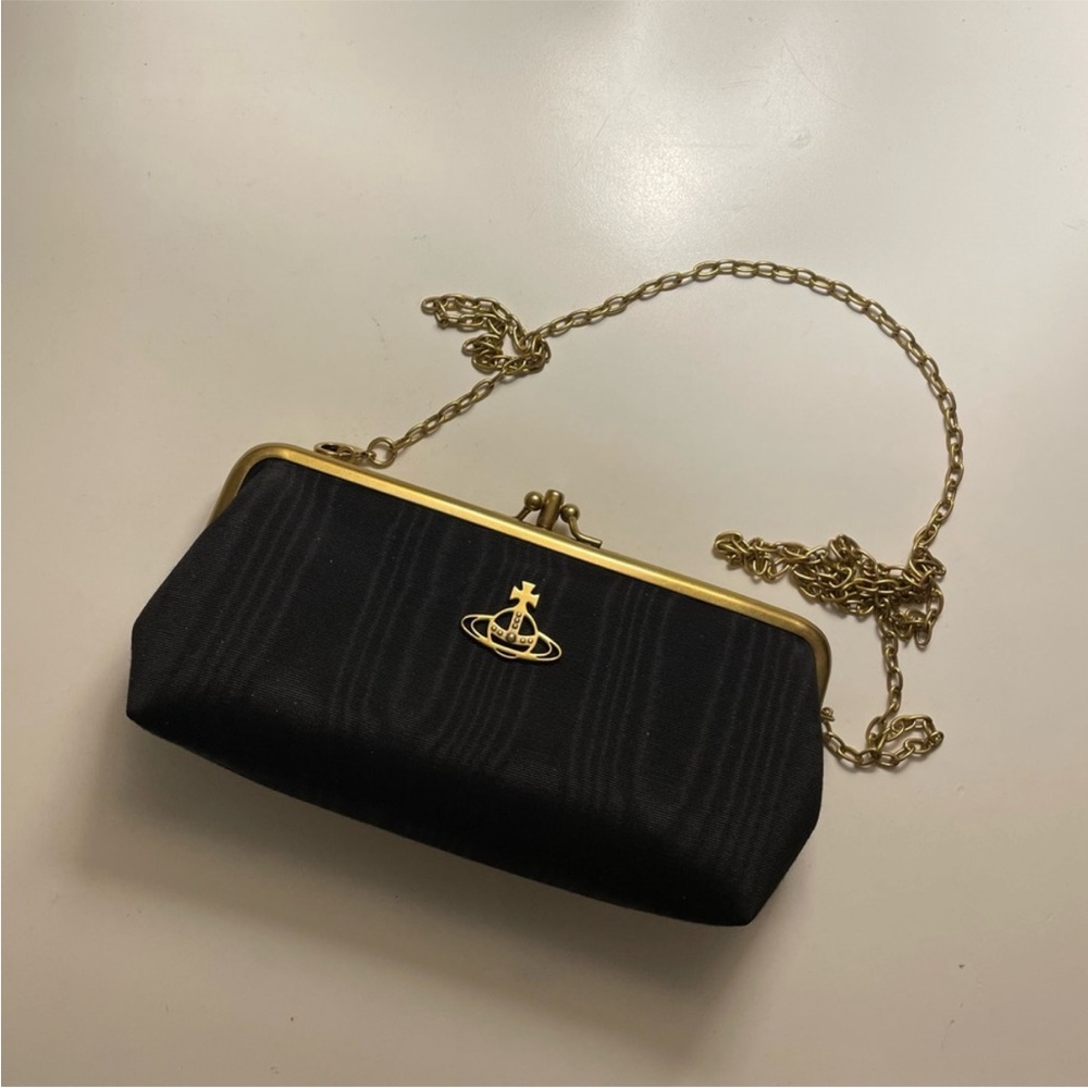 Vivienne Westwood Black and Gold Chain Bag